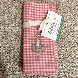 2 Sets NWT Fabric Napkins - Animal and Ballet Cloth Napkins for Kids